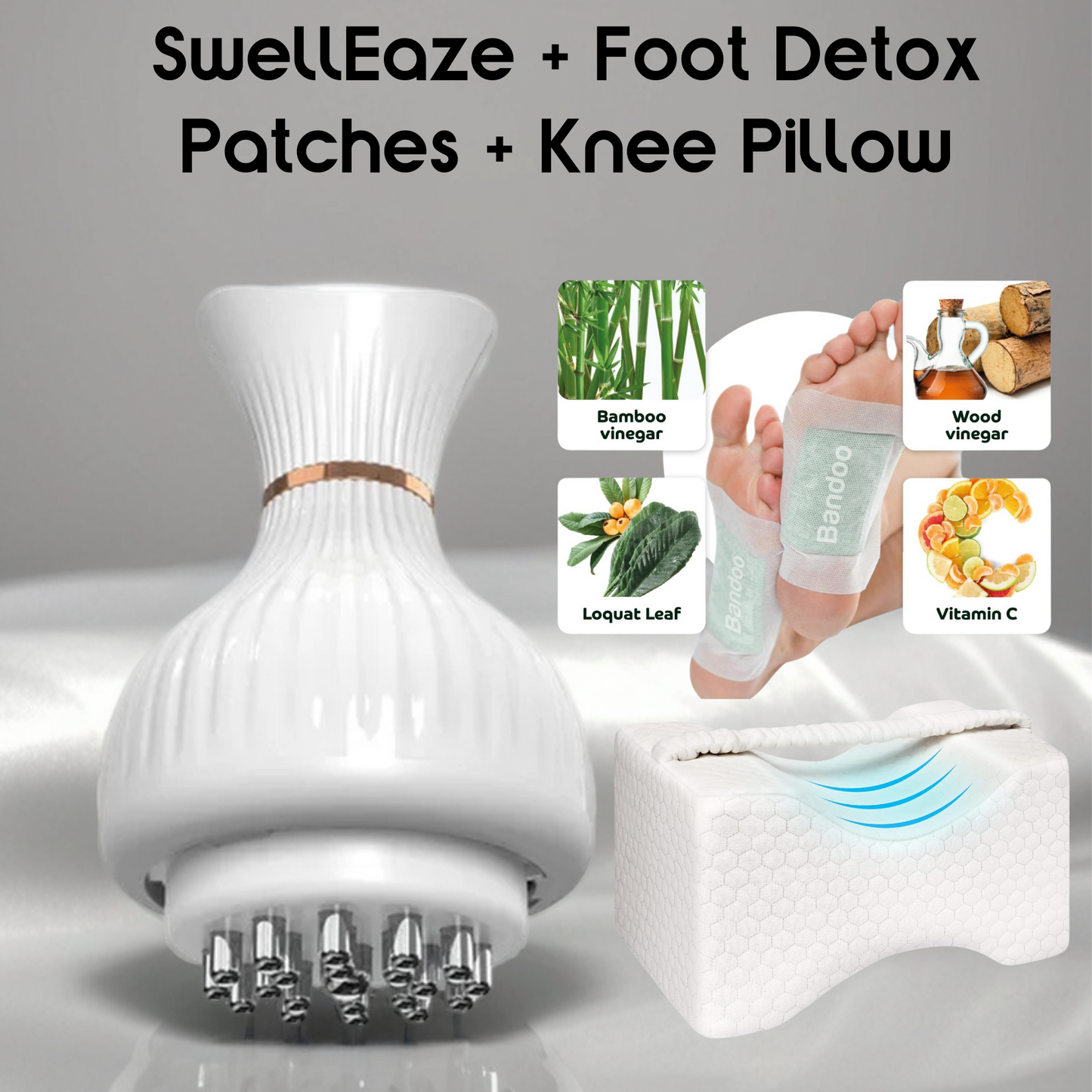 SwellEaze + 40 Foot detox patches + Waist Cincher