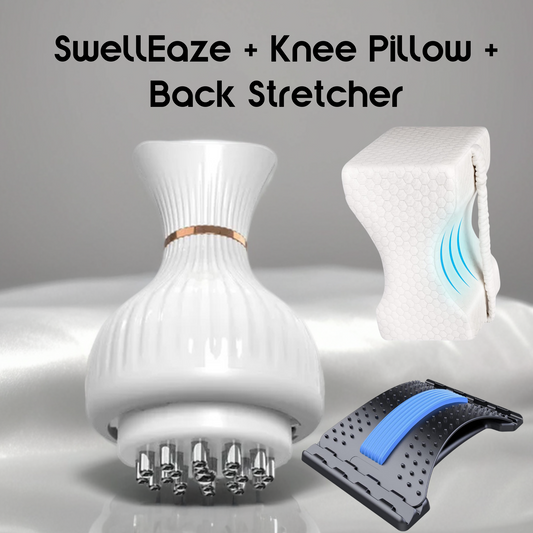 SwellEaze + Compression Socks 3 pairs + leg pillow + back stretcher